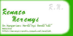 renato merenyi business card